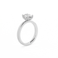 Oval Solitaire Lab-grown Diamond Ring - 14K White Gold (1 ct.)