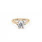Round Solitaire Lab-grown Diamond Ring - 14K Yellow Gold (2 ct.)