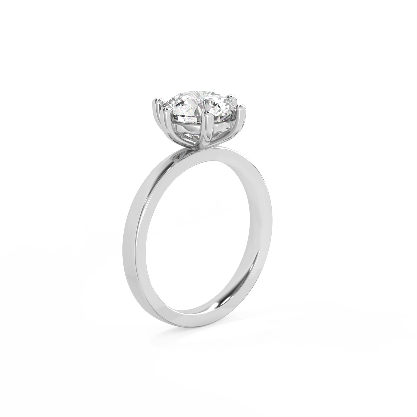 Round Solitaire Diamond Ring - 14K White Gold (2 ct.)