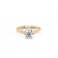 Round Solitaire Lab-grown Diamond Ring - 14K Yellow Gold (1 ct.)