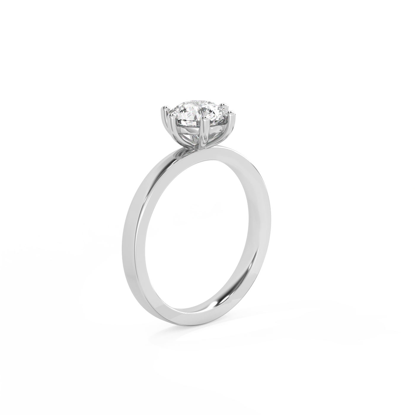 Round Solitaire Diamond Ring - 14K White Gold (1 ct.)