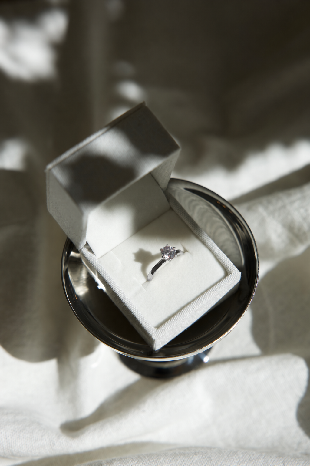 Round Solitaire Diamond Ring - 14K White Gold (0.5 ct.)