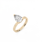 Pear Solitaire Lab-grown Diamond Ring - 14K Yellow Gold (2 ct.)