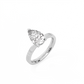 Pear Solitaire Lab-grown Diamond Ring - 14K White Gold (2 ct.)