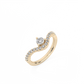 Round Pavé Lab-grown Diamond Ring - 14K Yellow Gold (0.57 ct.)