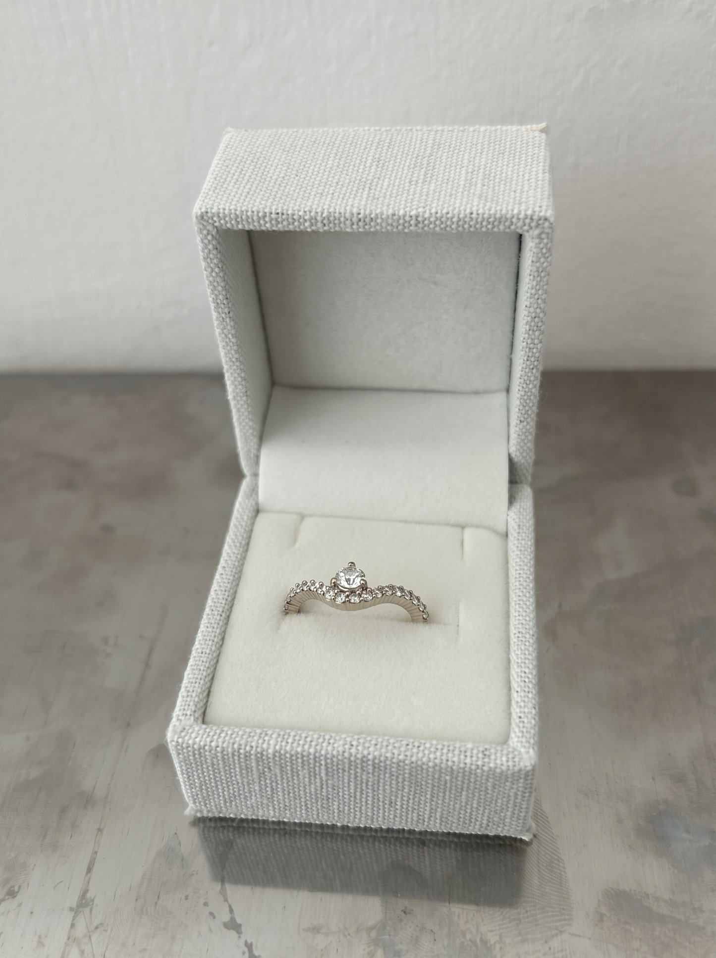 Round Pavé Diamond Ring - 14K White Gold (0.57 ct.)