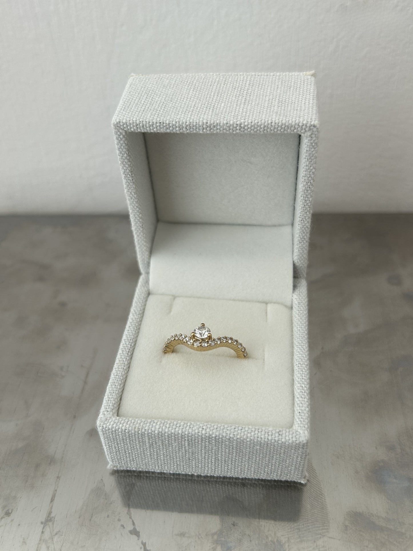 Round Pavé Lab-grown Diamond Ring - 14K Yellow Gold (0.57 ct.)