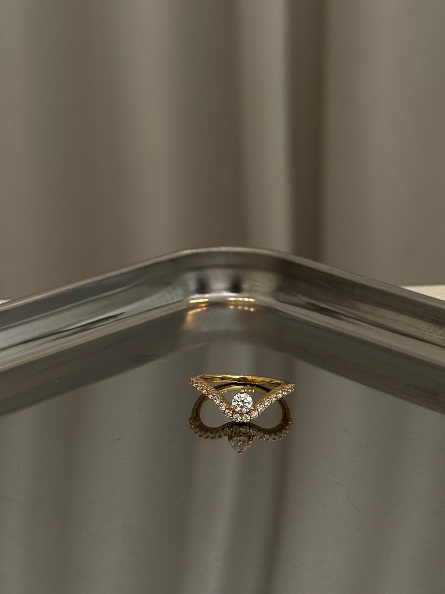 Round Pavé Diamond Ring - 14K White Gold (0.57 ct.)