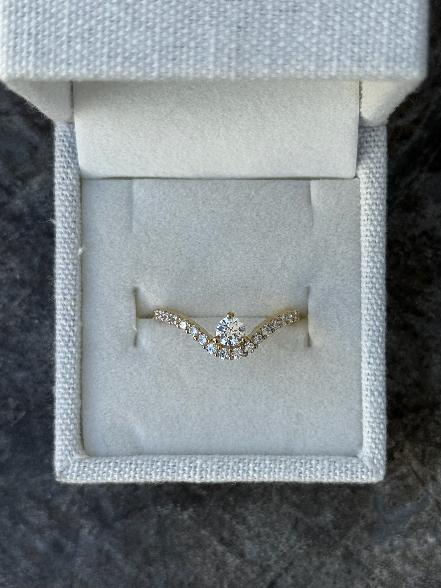 Round Pavé Diamond Ring - 14K Yellow Gold (0.57 ct.)