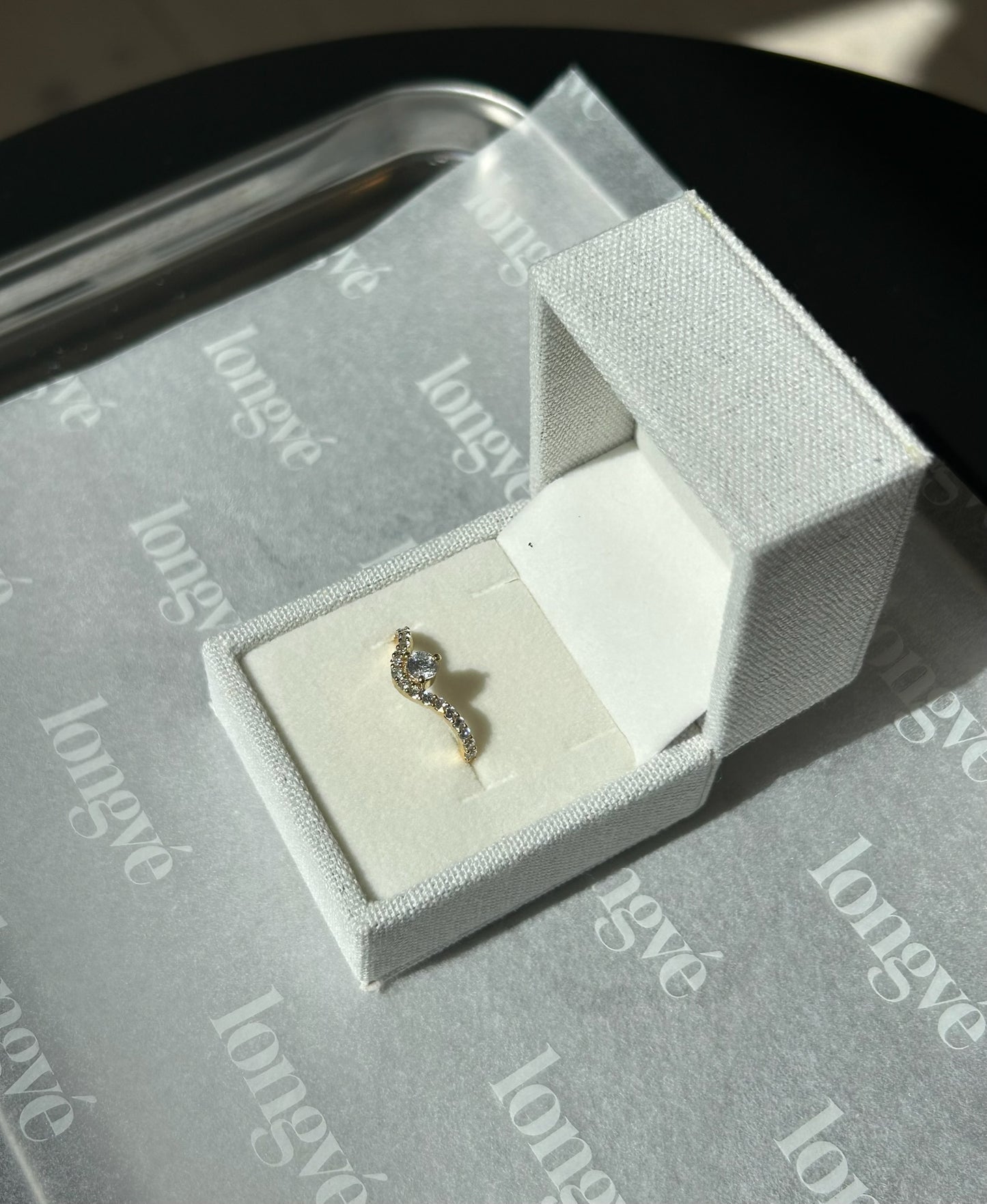 Round Pavé Lab-grown Diamond Ring - 14K Yellow Gold (0.57 ct.)