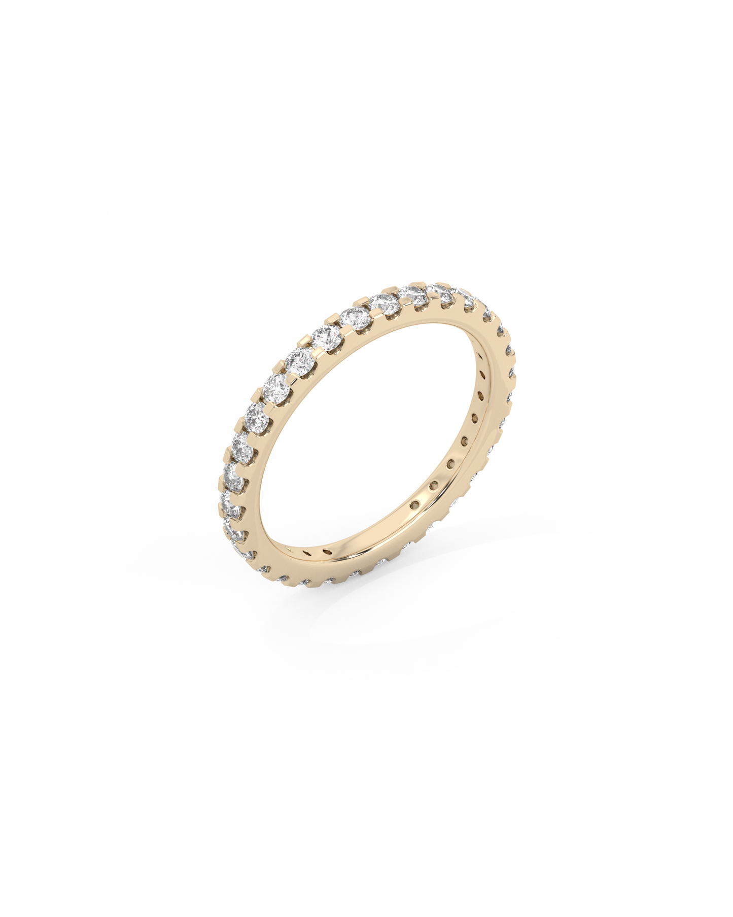 Large Eternity Lab-grown Diamond Ring - 14K Yellow Gold (1 ct.)
