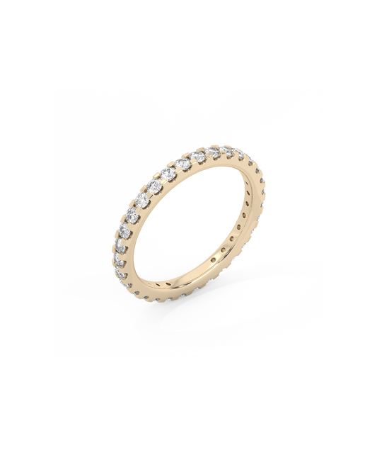 Large Eternity Lab-grown Diamond Ring - 14K Yellow Gold (1 ct.)
