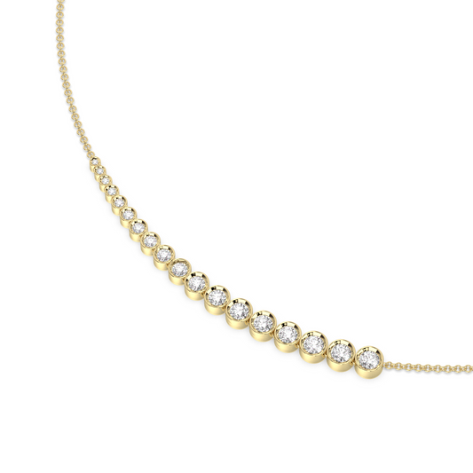 Bezel Tennis Lab-grown Diamond Necklace Medium (1.53 ct.) 14K Gold