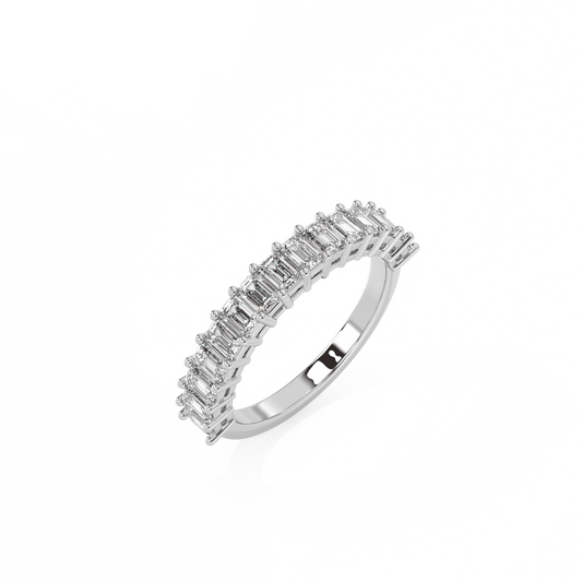 Eternity Emerald Lab-grown Diamond Ring - 14K White Gold (1.01 ct.)