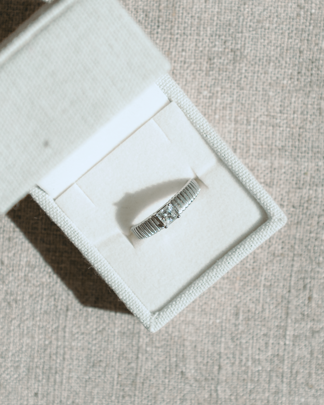 Statement Ribbed Diamond Ring - 14K White Gold (0.33 ct.)