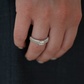 Statement Ribbed Diamond Ring - 14K White Gold (0.33 ct.)