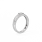 Statement Ribbed Diamond Ring - 14K White Gold (0.33 ct.)