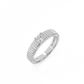 Statement Ribbed Diamond Ring - 14K White Gold (0.33 ct.)