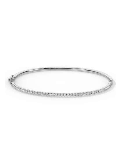 Pavé Diamond Bangle - 14K White Gold (0.90 ct.)