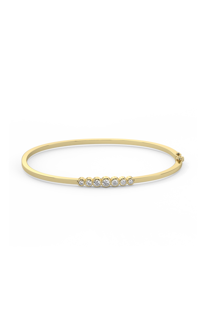 Bezel Diamond Bangle 14K Gold (0.29 ct.)