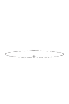 Bezel Diamond Bracelet - 14K White Gold (0.03 ct.)