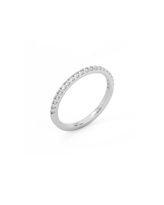 Small Half Eternity Lab-grown Diamond Ring - 14K White Gold (0.26 ct.)