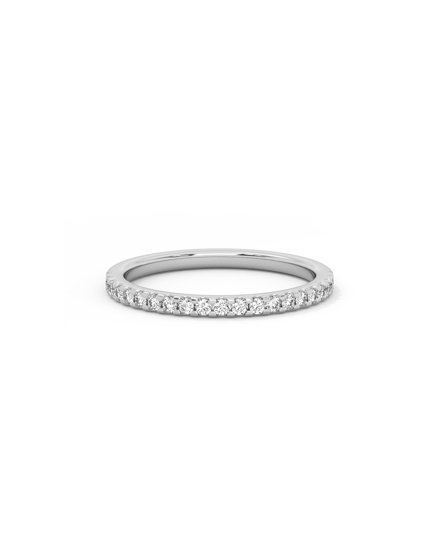 Medium Half Eternity Lab-grown Diamond Ring - 14K White Gold (0.40 ct.)