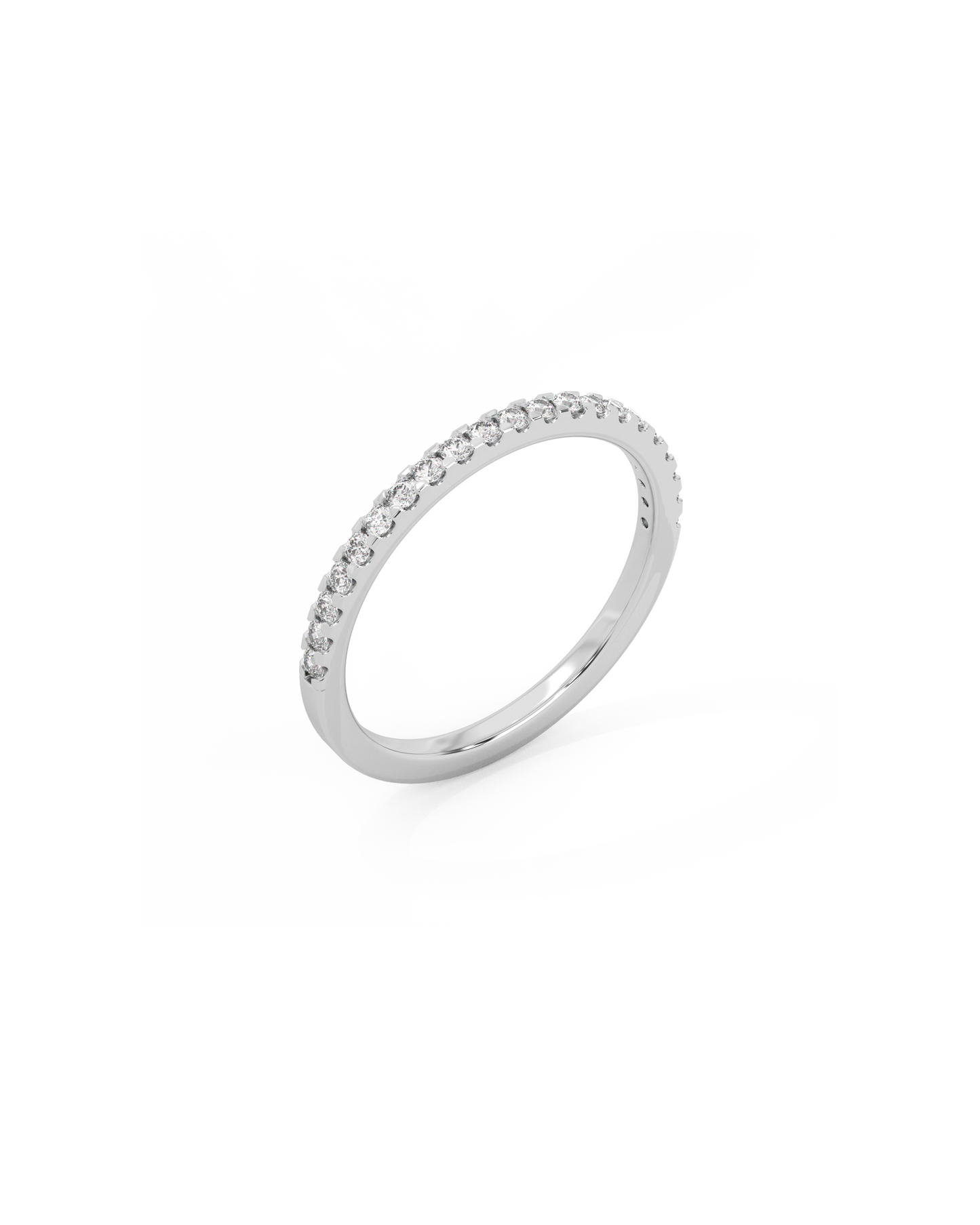 Medium Half Eternity Lab-grown Diamond Ring - 14K White Gold (0.40 ct.)