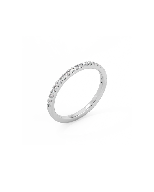 Medium Half Eternity Lab-grown Diamond Ring - 14K White Gold (0.40 ct.)