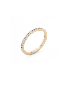 Medium Half Eternity Lab-grown Diamond Ring - 14K Yellow Gold (0.40 ct.)