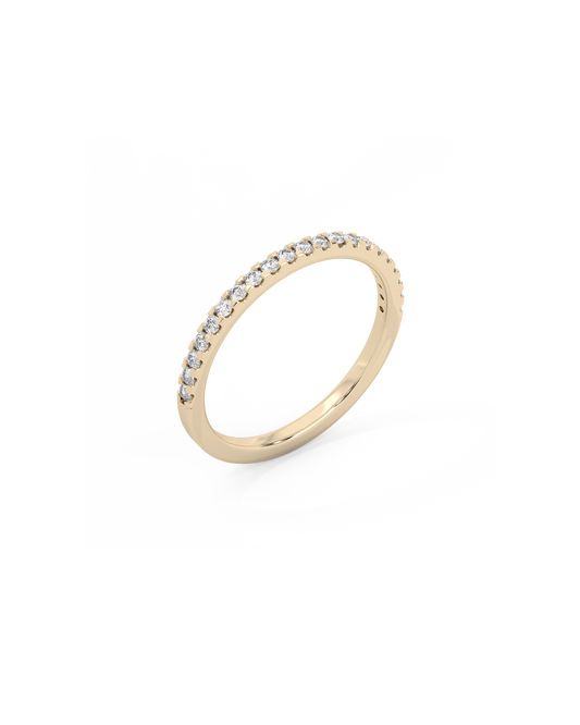 Half Eternity Diamond Ring Medium 14K Gold (Size 54)