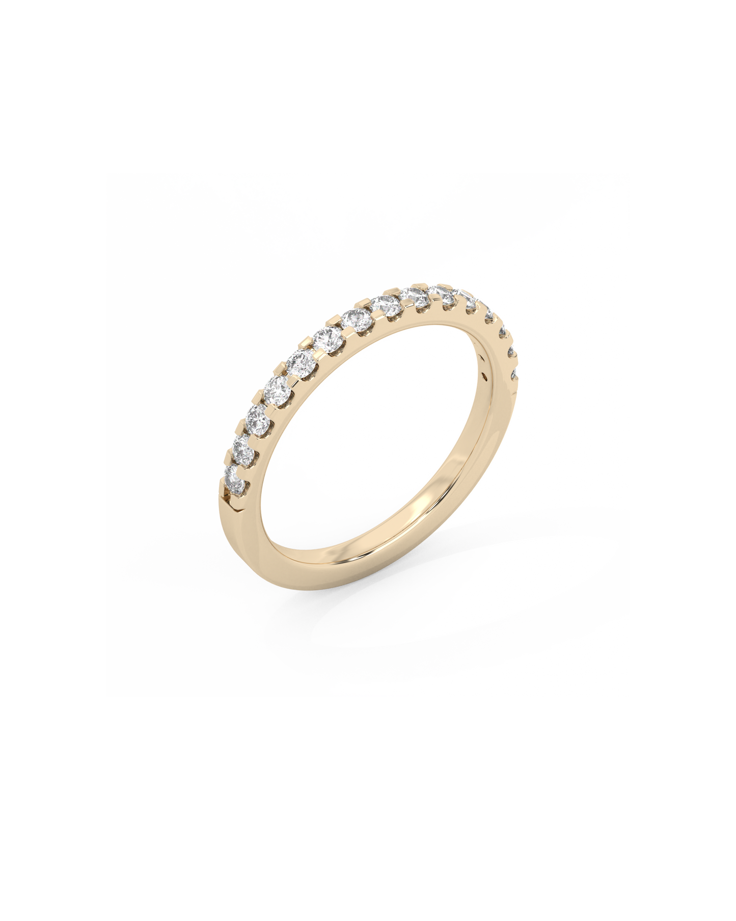 Large Half Eternity Lab-grown Diamond Ring - 14K Yellow Gold (0.50 ct.)