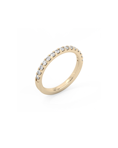 Large Half Eternity Lab-grown Diamond Ring - 14K Yellow Gold (0.50 ct.)