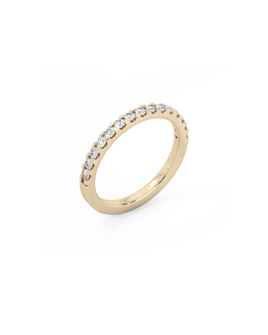 Large Half Eternity Lab-grown Diamond Ring - 14K Yellow Gold (0.50 ct.)