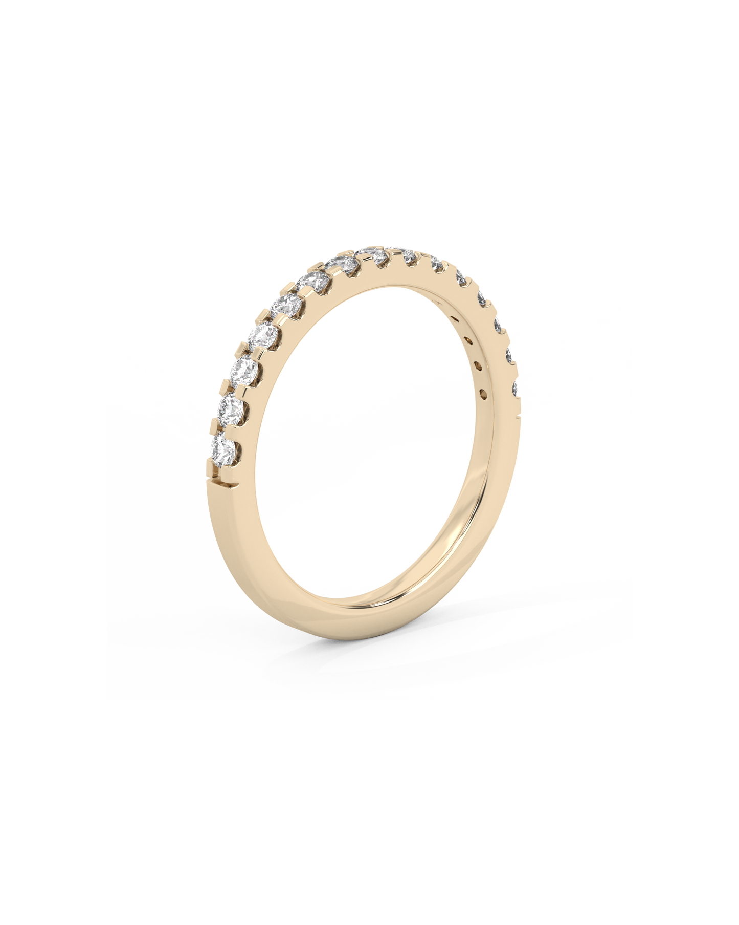 Large Half Eternity Lab-grown Diamond Ring - 14K Yellow Gold (0.50 ct.)