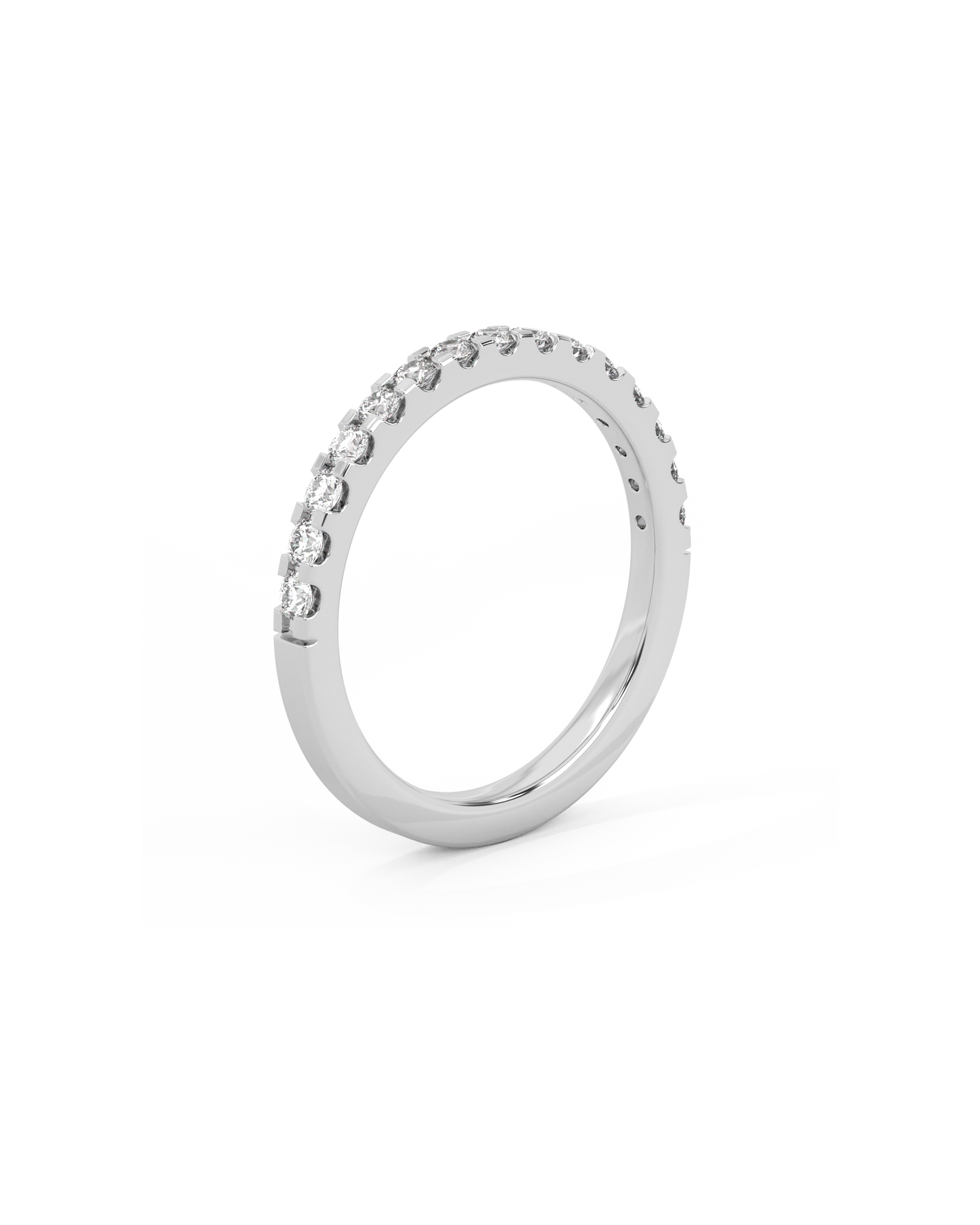 Large Half Eternity Lab-grown Diamond Ring - 14K White Gold (0.50 ct.)