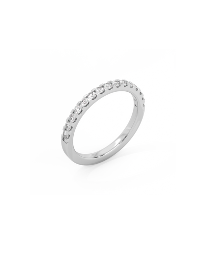 Large Half Eternity Lab-grown Diamond Ring - 14K White Gold (0.50 ct.)
