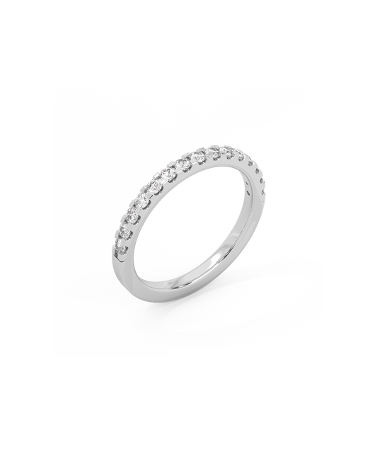 Large Half Eternity Lab-grown Diamond Ring - 14K White Gold (0.50 ct.)