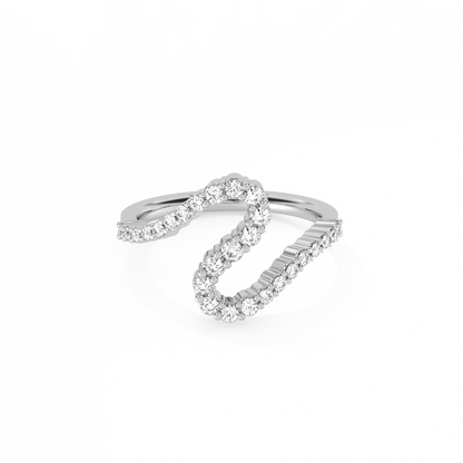 Snail Lab-grown Diamond Ring - 14K White Gold (0.51 ct.)
