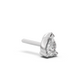 Small pear cut diamond stud 14K Gold (0.10 ct.) | Single