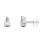 Small pear cut diamond stud 14K Gold (0.10 ct.) | Single