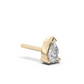Small Pear Cut Diamond Stud - 14K Yellow Gold (0.10 ct.) | Single