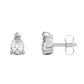 Medium pear cut diamond stud 14K Gold (0.20 ct.) | Single