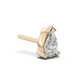 Medium pear cut diamond stud 14K Gold (0.40 ct.) | Pair