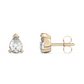 Medium pear cut diamond stud 14K Gold (0.20 ct.) | Single