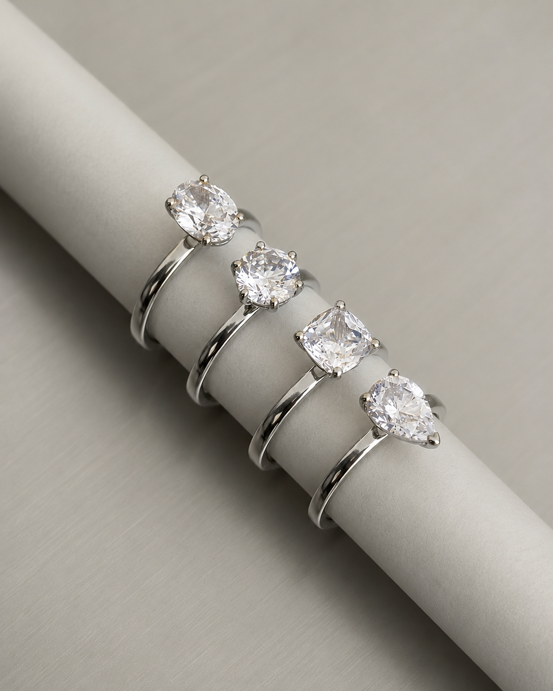 Cushion Solitaire Lab-grown Diamond Ring - 14K White Gold (2 ct.)