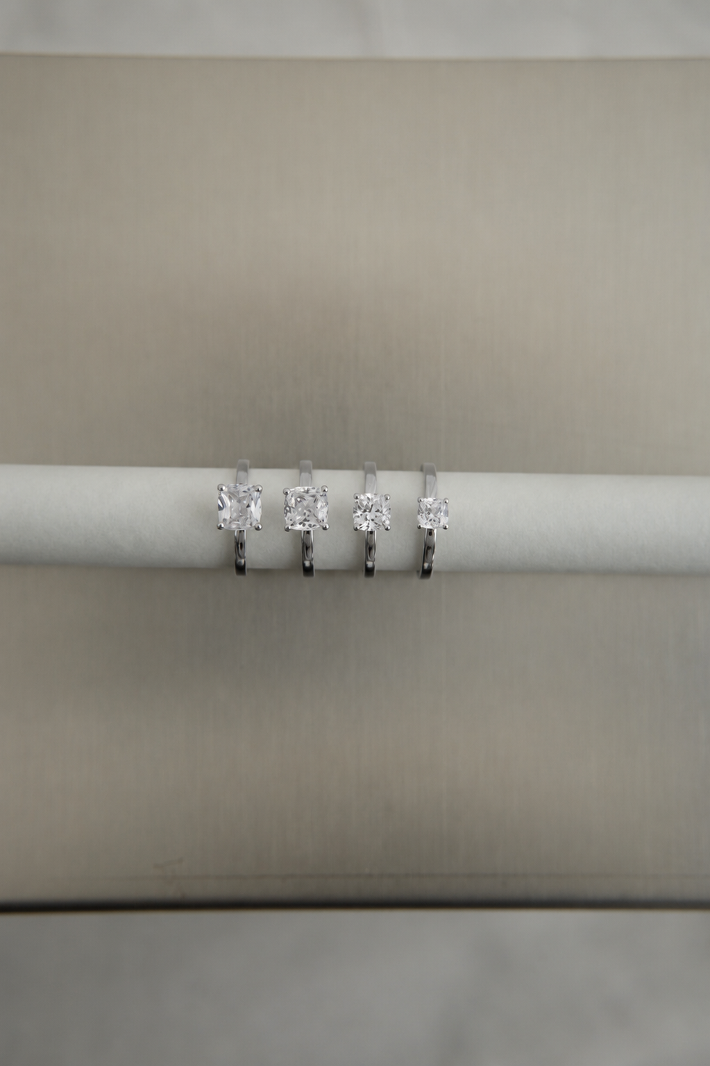 Cushion Solitaire Lab-grown Diamond Ring - 14K White Gold (2 ct.)