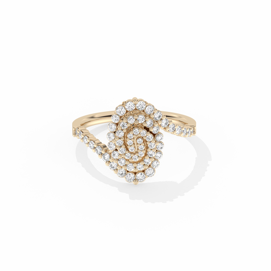 Shell diamond ring 14K Gold (0.56 ct.)