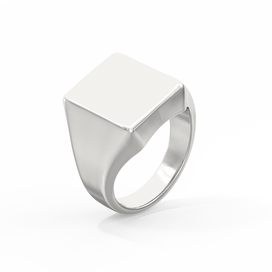 Square Signet Ring Sterling Silver