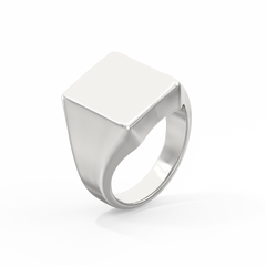 Square Signet Ring Sterling Silver